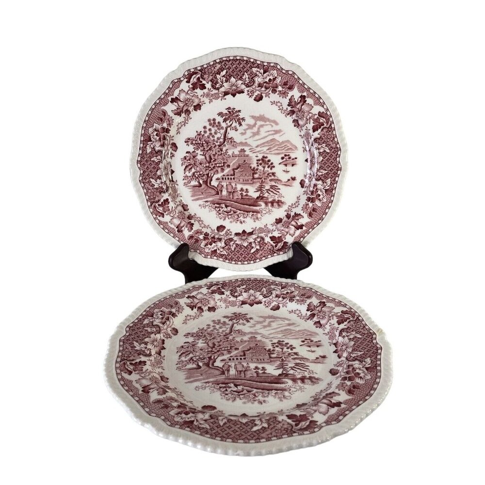Vintage Seaforth Enoch Ralph Wood’s Bupslem England Set of 2 10” Dinner Plates